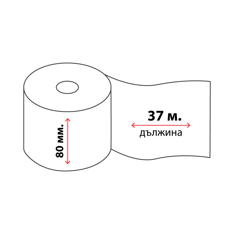Термохартиена ролка, 79 мм x 37 м