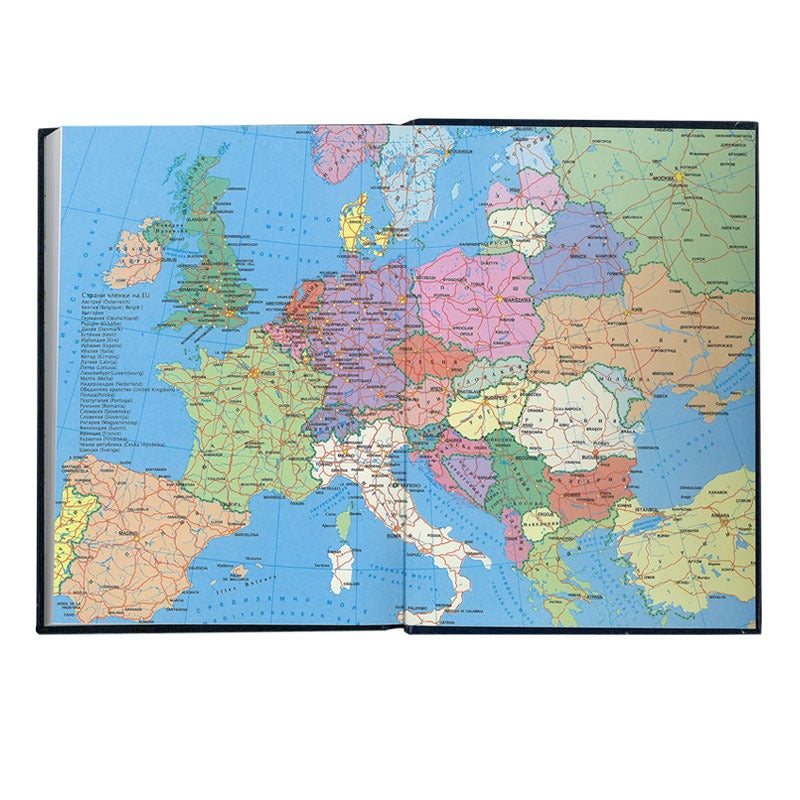 Тефтер Европа, дата страница, термо кожа, 4391, A5