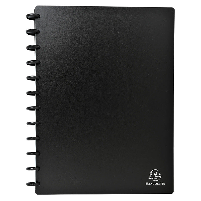 Визитник Exacompta A4, PP, за 196 визитки, черен