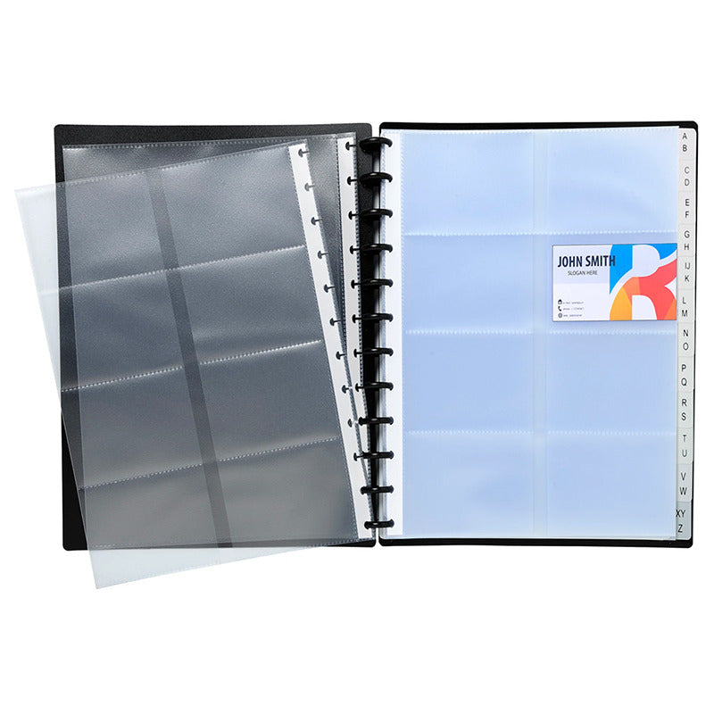 Визитник Exacompta A4, PP, за 196 визитки, черен