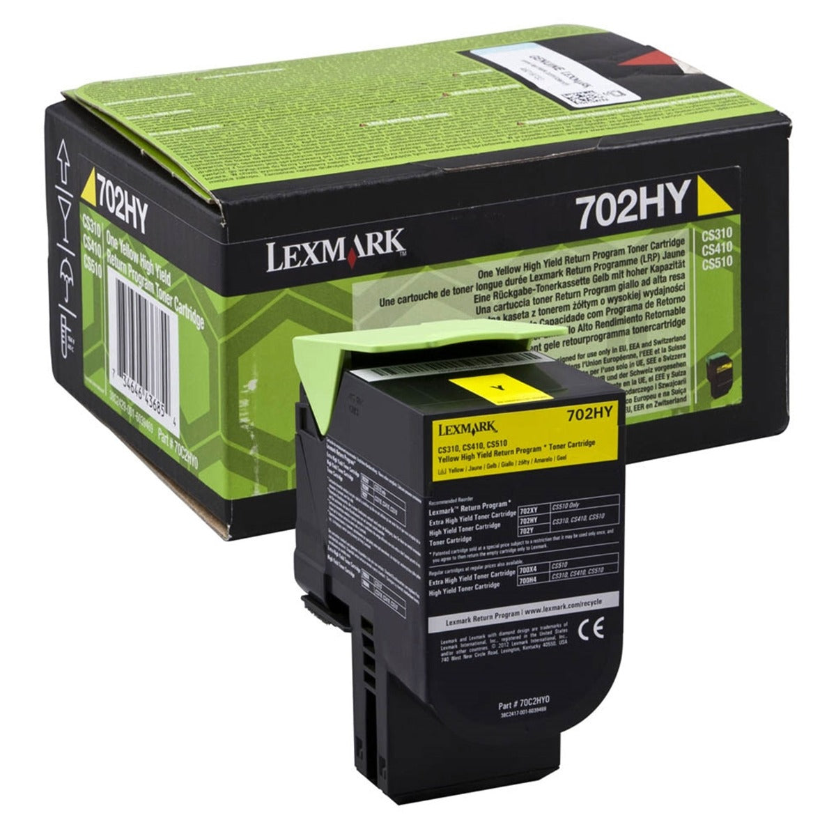 Тонер Lexmark Cyan/Magenta/Yelow High Yield Return Program CS310, CS410, CS510 Series - 70C2HC/M/Y0 - 3000 коп.