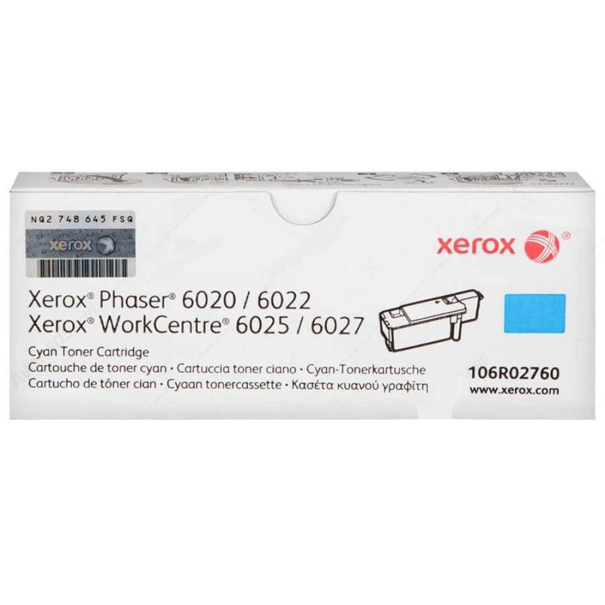 Консуматив, Xerox C/M/Y Toner, Phaser 6020/6022, WorkCentre 6025/6027 - 106R02760/1/2 - 1000 копия