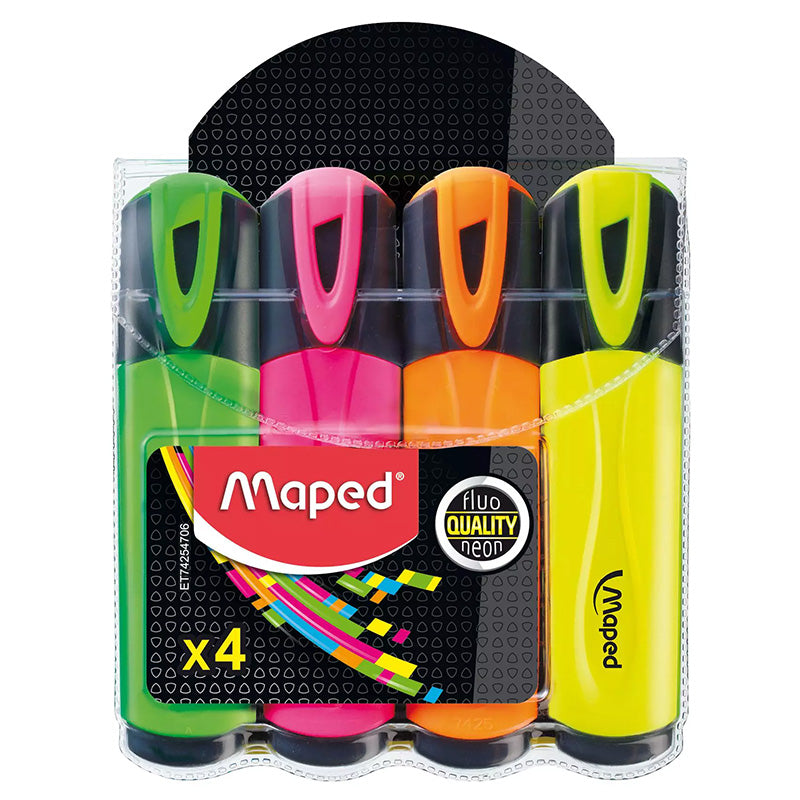 Текстмаркери Maped Fluo Peps, 4 броя в блистер