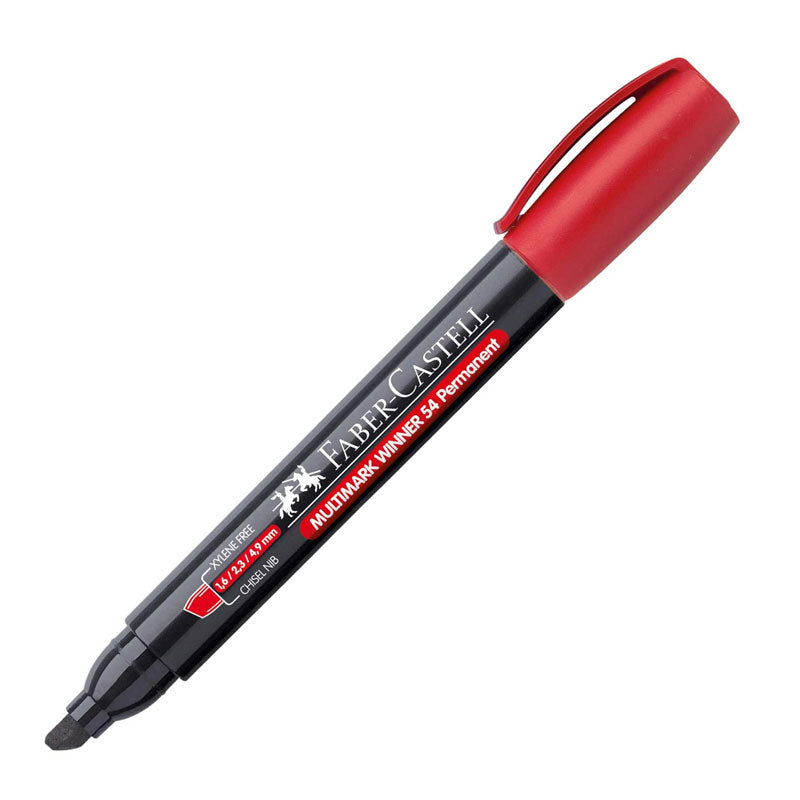Маркер Faber-Castell Winner 54, скосен връх, перманентен