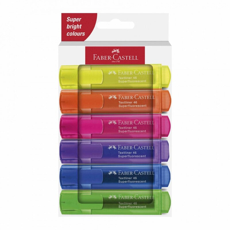 Faber-Castell Текстмаркер 1546, неон, 6 цвята