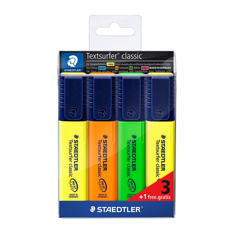 Комплект текстмаркери Staedtler 364, 3+1 броя