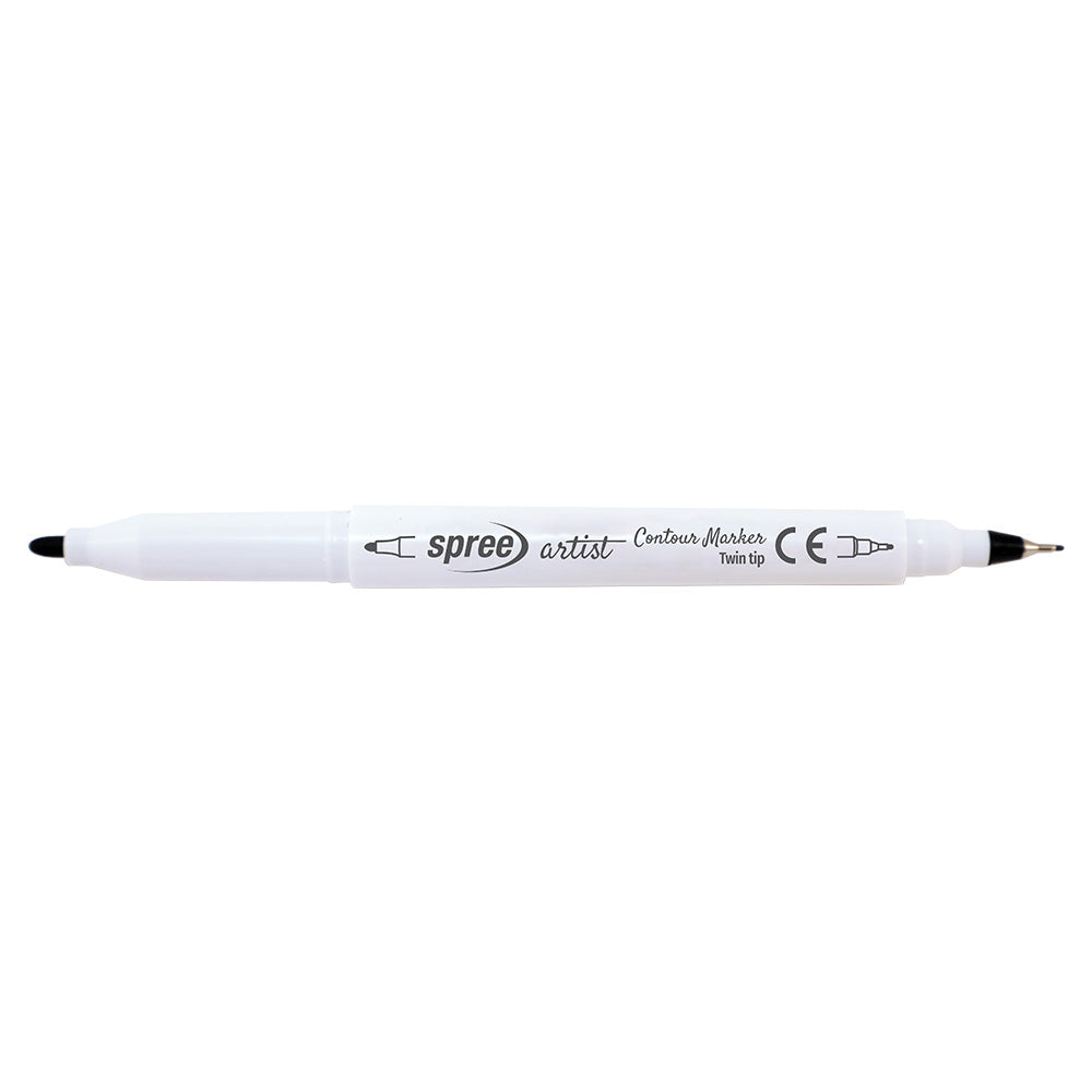 Маркери акрилни двувърхи Spree Flexy Chisel / Round tip 36 цвята + 2 контурни