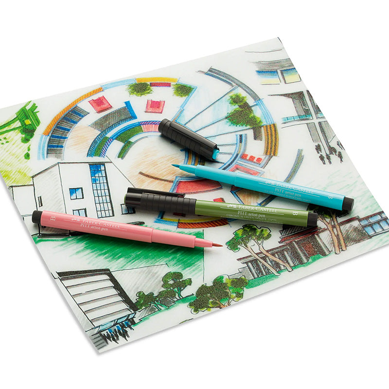 Маркер-четка Faber-Castell Pitt Artist Pen, Earth, 12 цвята