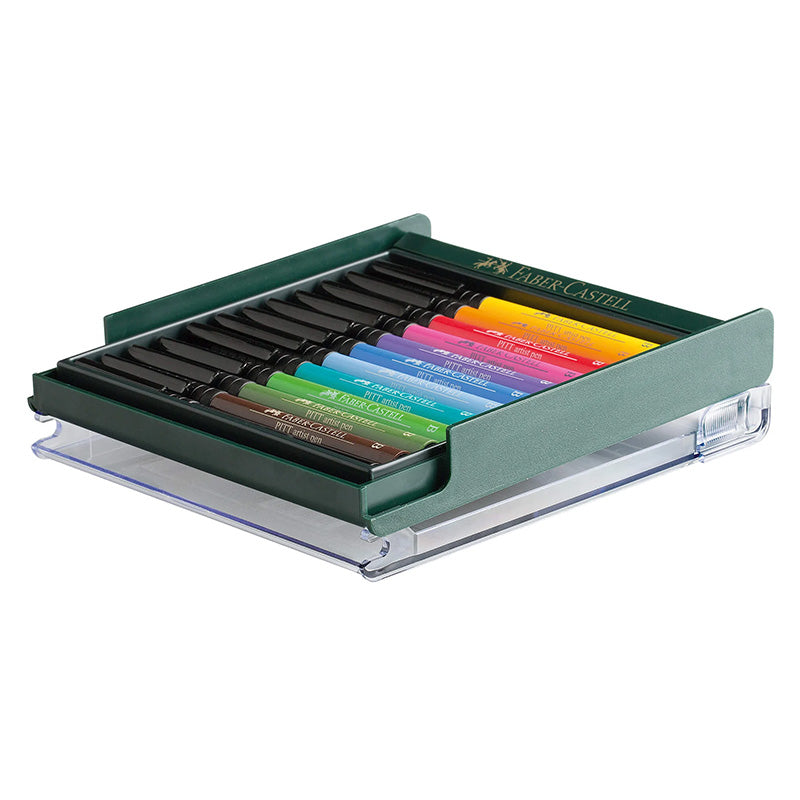 Тънкописец Faber-Castell Pitt Artist Pen, Bright, 12 цвята