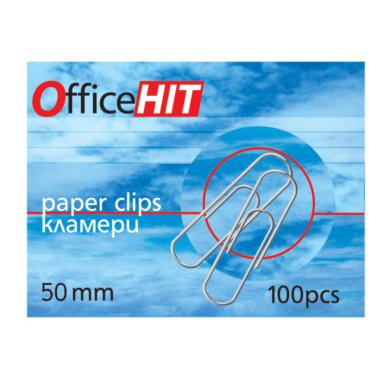 Кламери Office HIT, заоблени, 50 мм., 100 броя