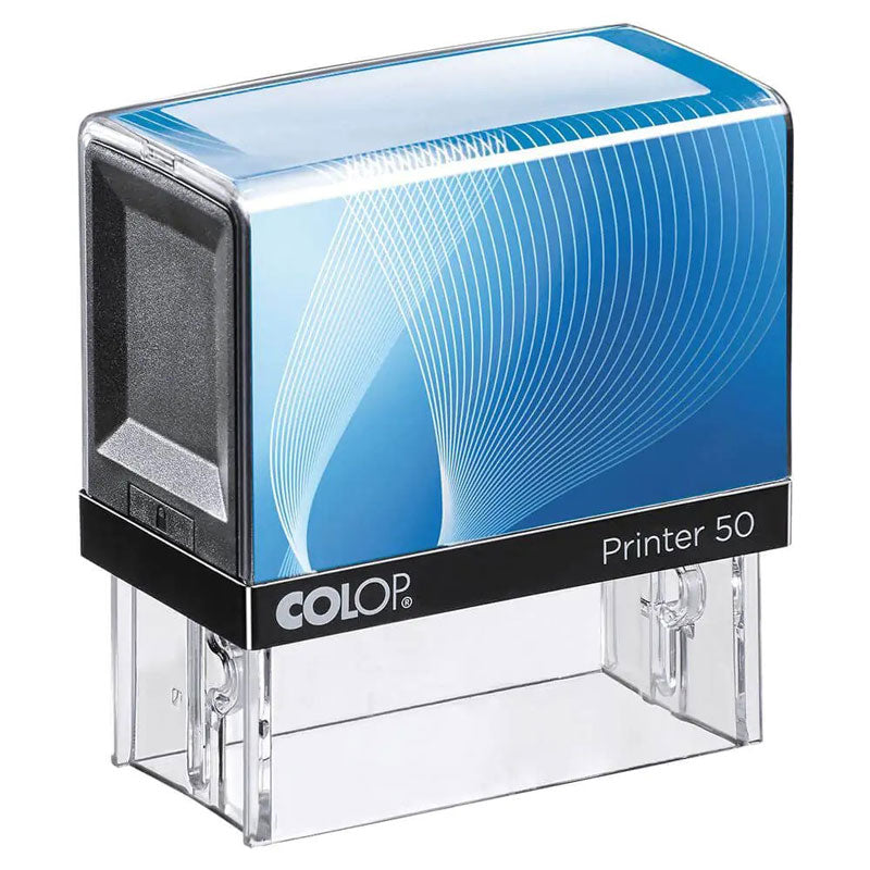 Печат Colop Printer 50, 30 х 69 мм, черен, син, червен
