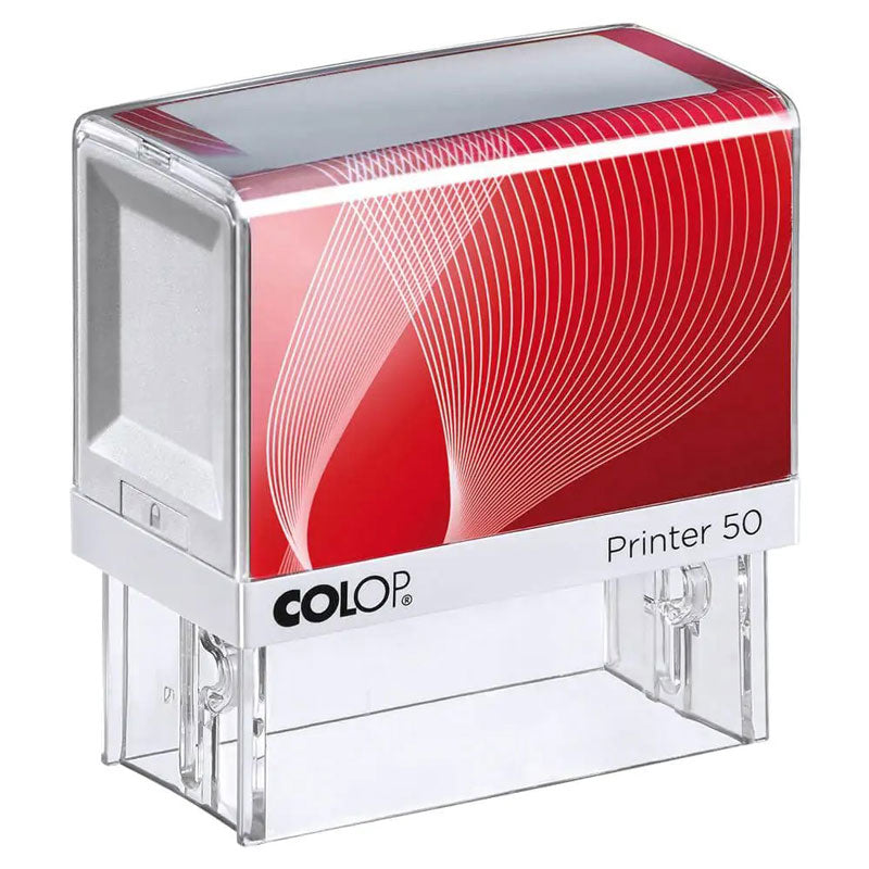 Печат Colop Printer 50, 30 х 69 мм, черен, син, червен