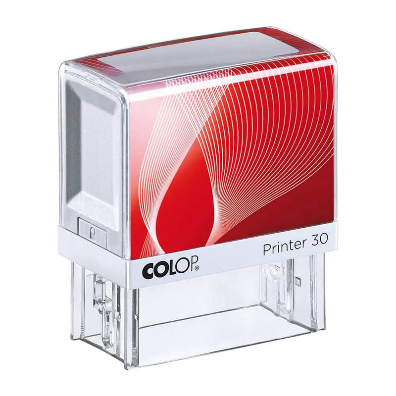 Печат Colop Printer 30, 18 х 47 мм, черен, син, червен