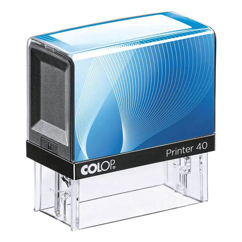 Печат Colop Printer 40, 23 х 59 мм, черен, син, червен