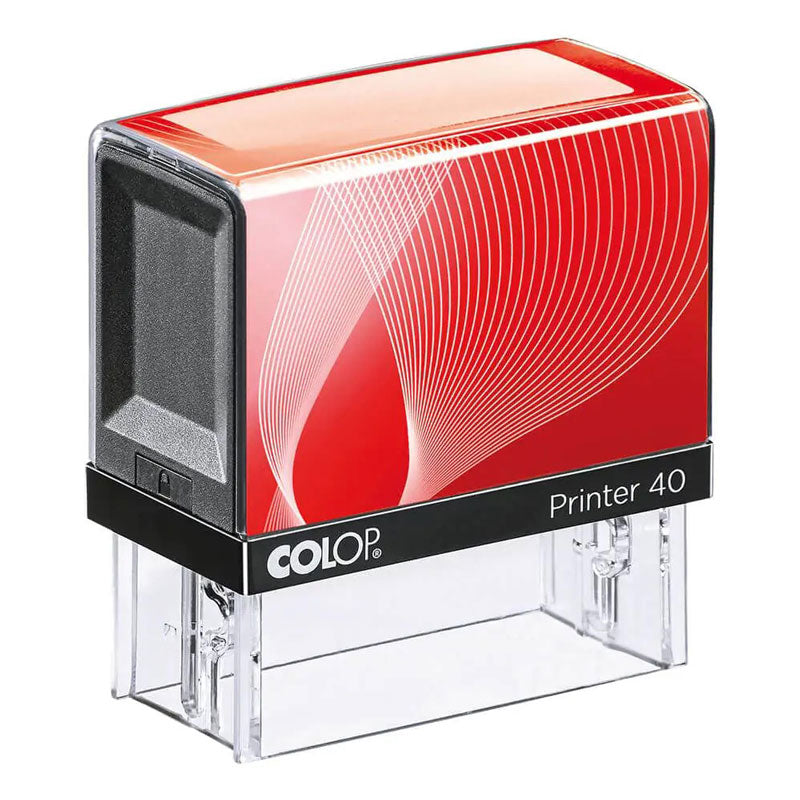 Печат Colop Printer 40, 23 х 59 мм, черен, син, червен