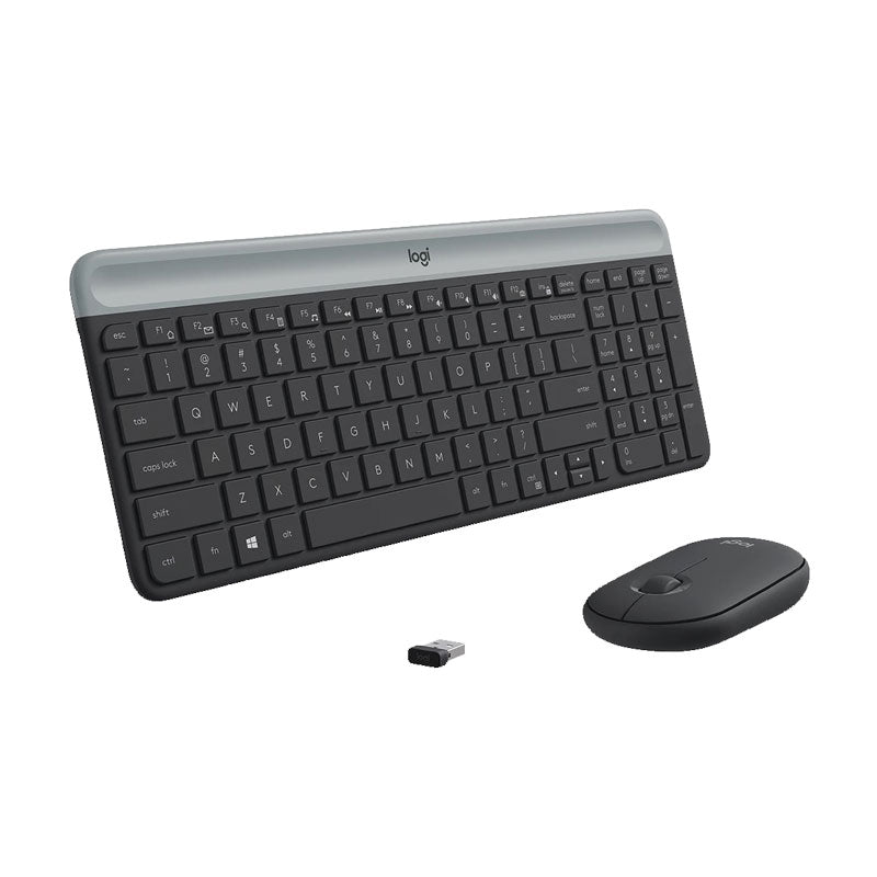 Комплект мултимедийна безжична клавиатура и мишка Logitech MK470 Slim