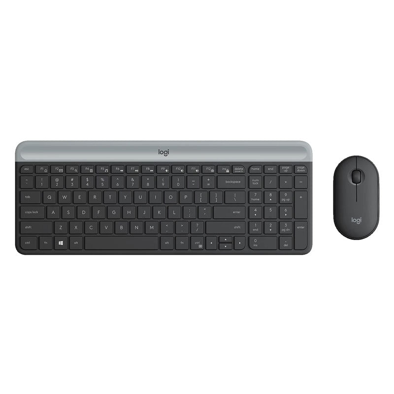Комплект мултимедийна безжична клавиатура и мишка Logitech MK470 Slim