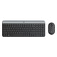 Комплект мултимедийна безжична клавиатура и мишка Logitech MK470 Slim
