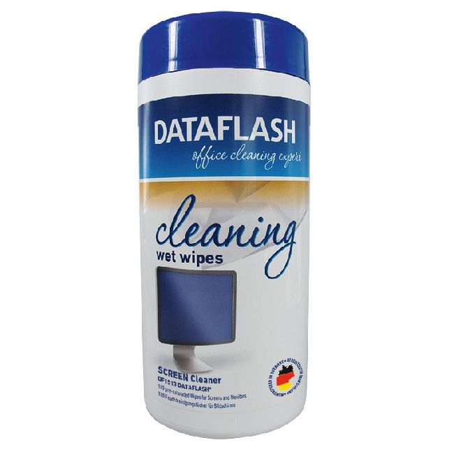 Почистващи кърпи DATA FLASH за пластмасови повърхности, в PVC кутия