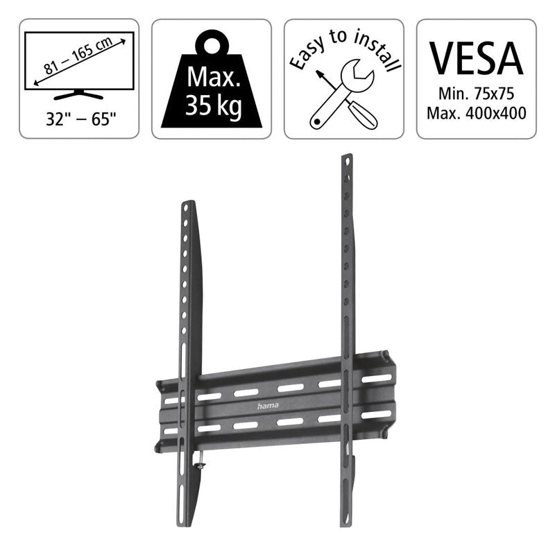 Стенна стойка за TV HAMA FIX, 65"