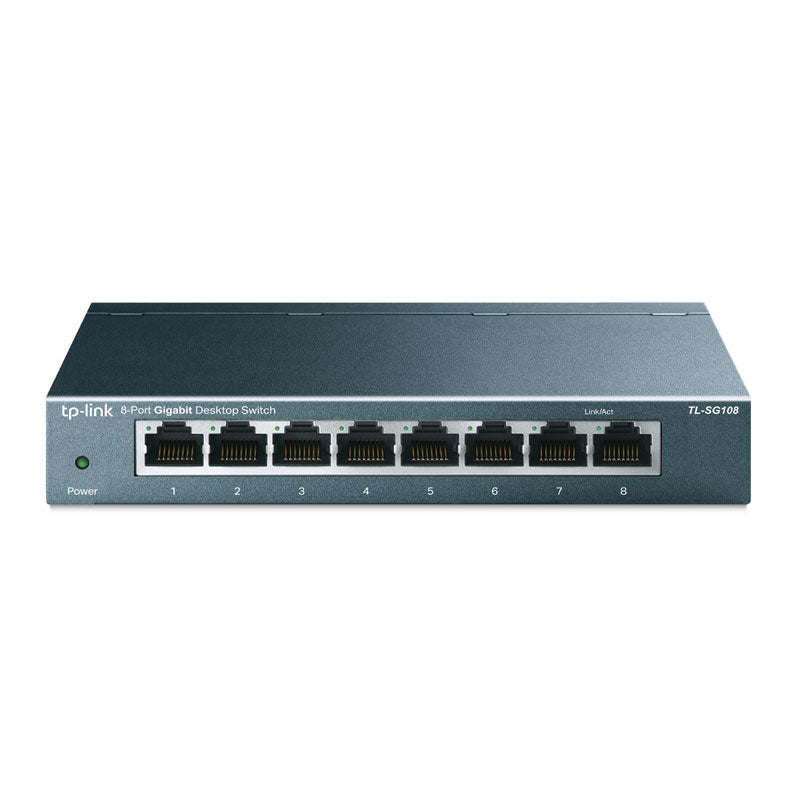 Мрежов суич TP-Link TL-SG108 Неуправляем L2 Gigabit Ethernet (10/100/1000) Черен