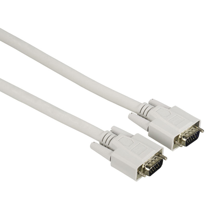 Кабел за монитор HAMA 200932, VGA мъжко - VGA мъжко, 1.50 м, бял
