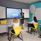 Бяла дъска Top Office, керамична, с 2 крила, за екран 55''