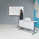 Бяла дъска Top Office, керамична, с 2 крила, за екран 55''