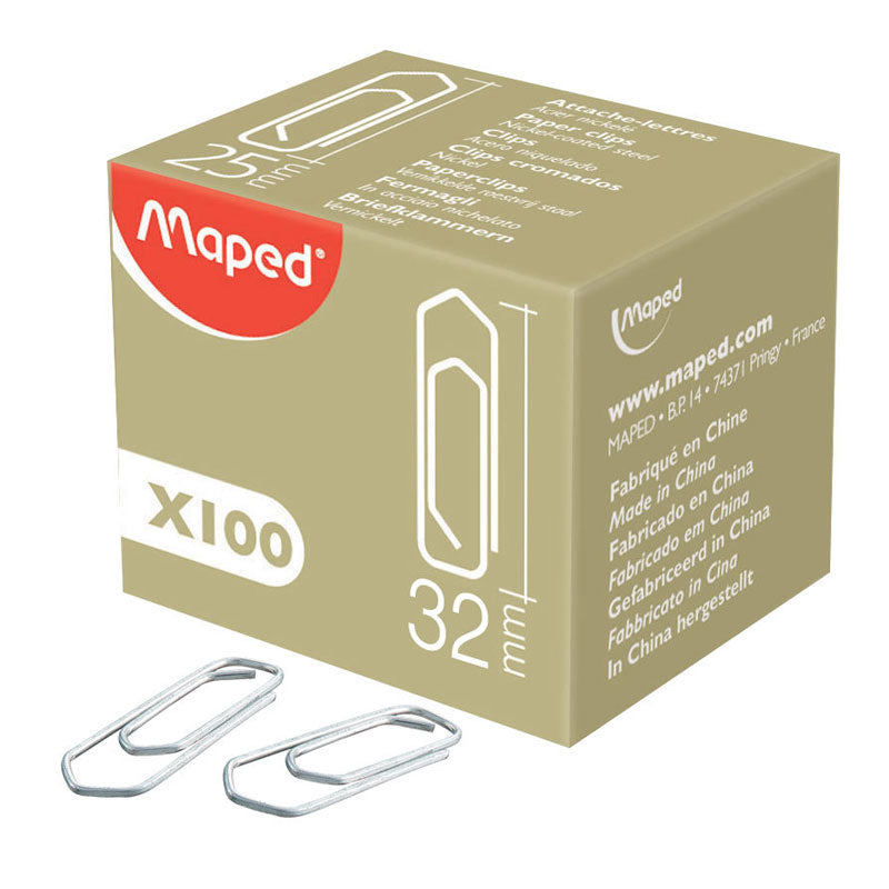 Кламери Maped, триъгълни, 32 мм, 100 броя
