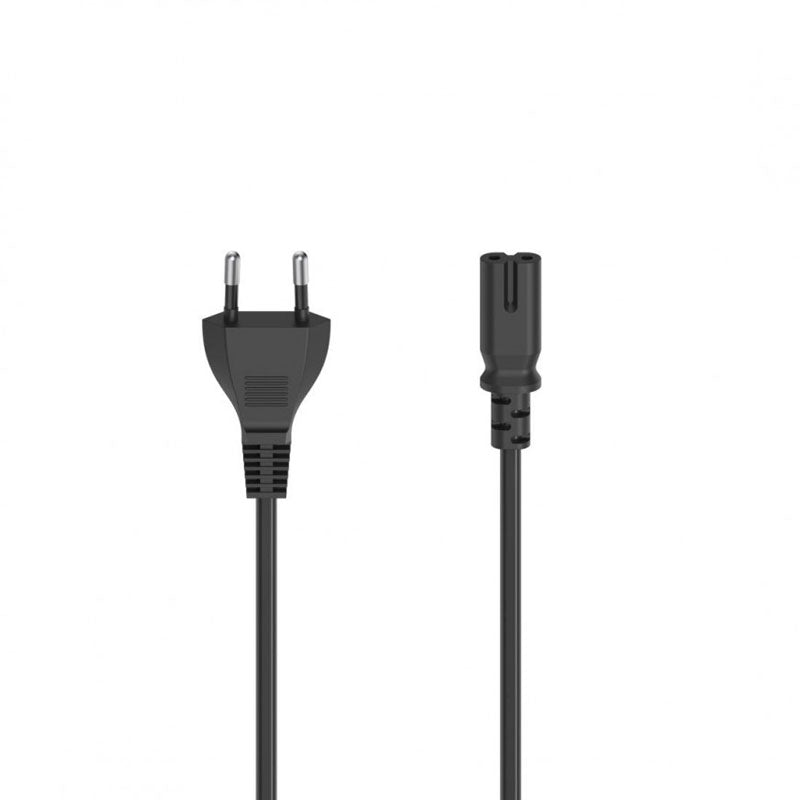 Захранващ кабел HAMA Euro Plug, 2-Pin ( IEC C7 ) женско, 2.5 м, черен