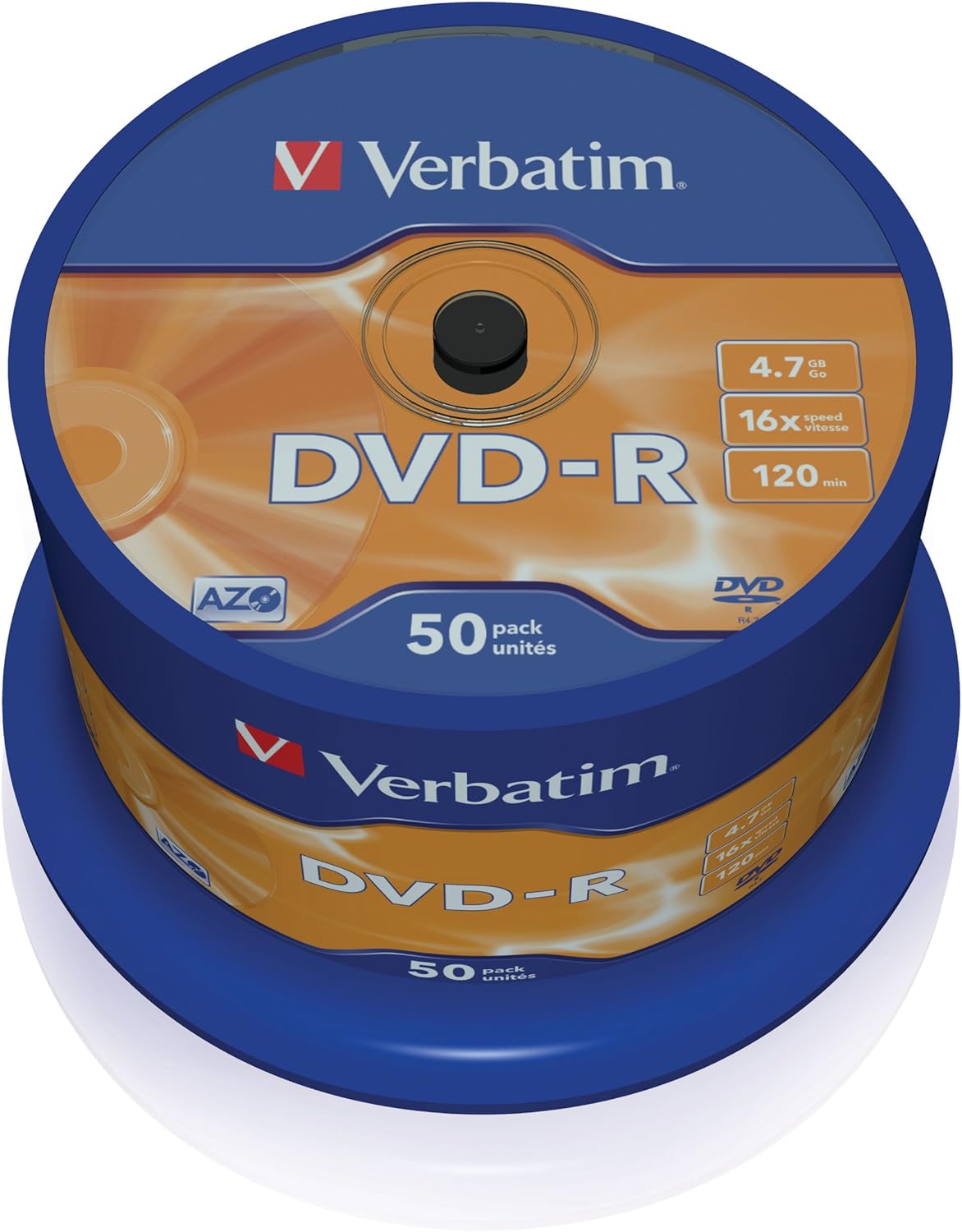 DVD - R диск VERBATIM AZO покритие, 4.7GB, 16x, шпиндел, 50 бр.