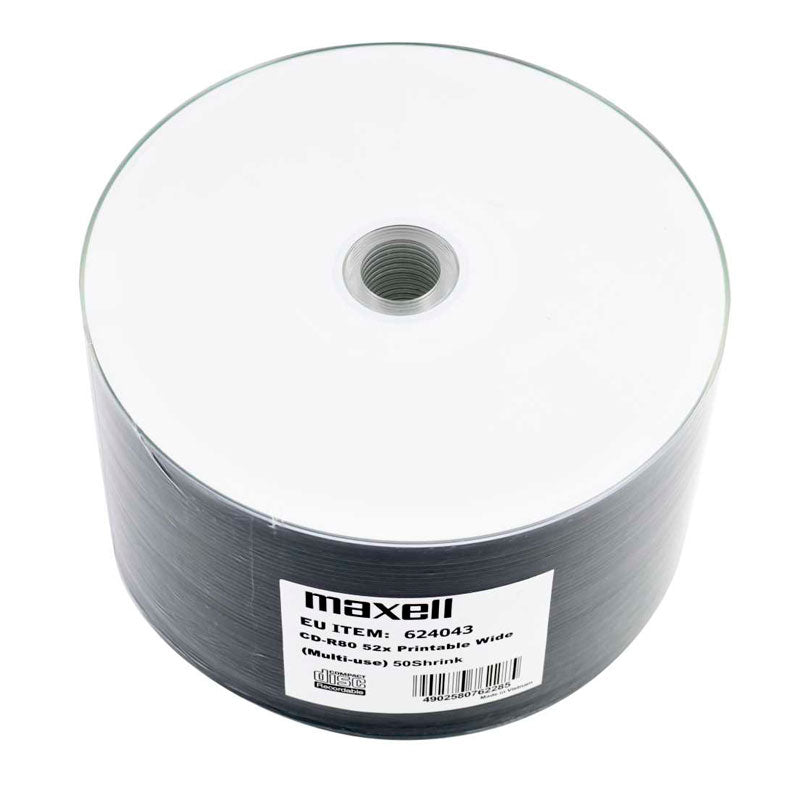 CD-R80 диск MAXELL Printable, 700MB, целофан, 50 бр.