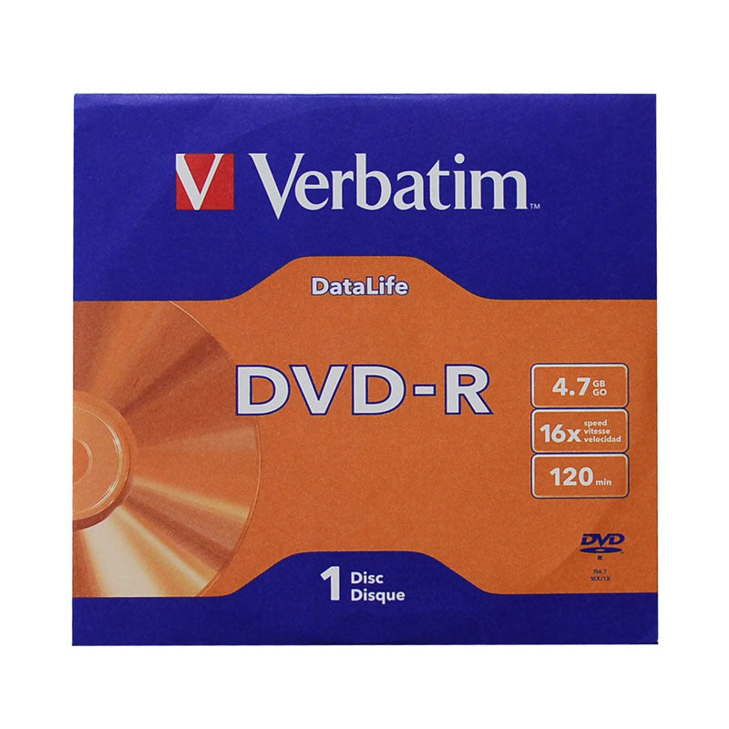 DVD - R диск VERBATIM 4.7GB, 16x в картонена кутия