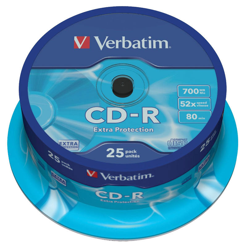 CD-R диск VERBATIM Extra Protection, 700MB, 52x, шпиндел, 25 бр.
