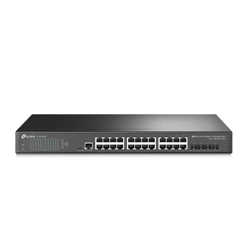 Мрежов суич TP-Link Omada SG3428X Управляем L2+/L3 Gigabit Ethernet (10/100/1000) 1U Черен