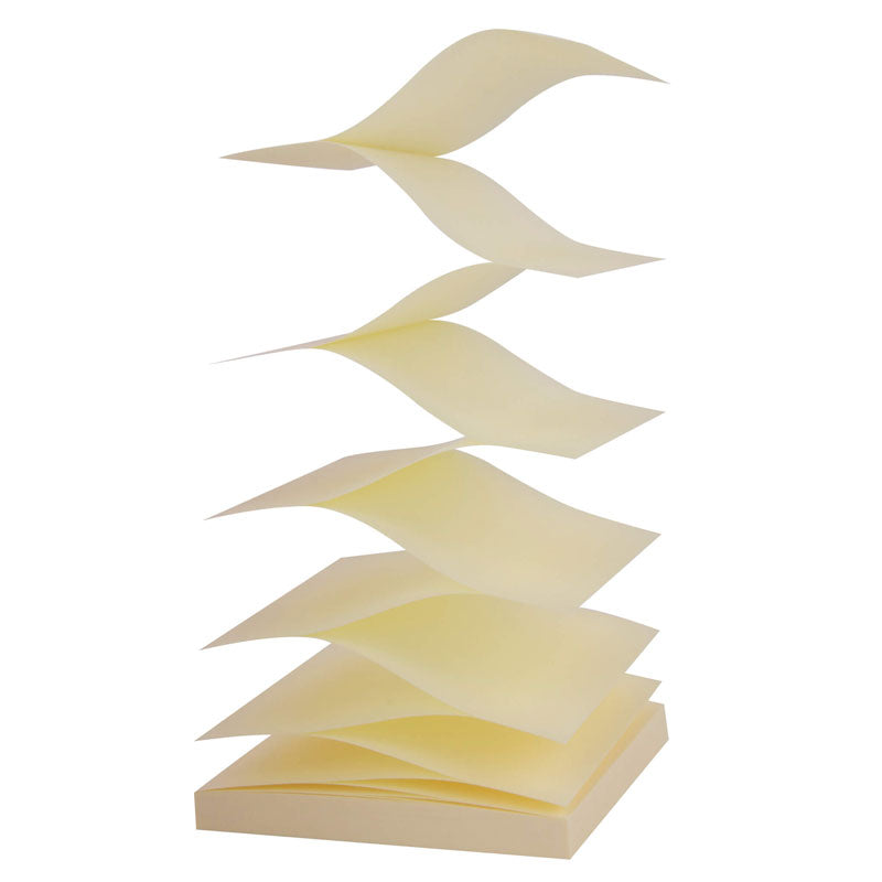 Z-Листчета Apli Zig Zag, 75 x 75 мм, жълти, 100 л.