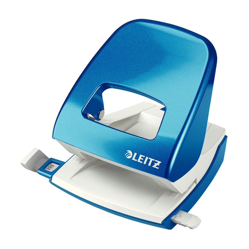 Перфоратор Leitz Nexxt WOW Colours 5008, за 30 листа, с ограничител