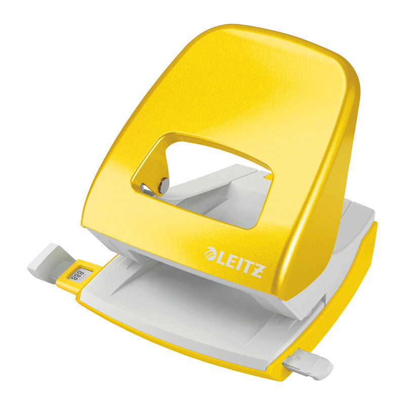 Перфоратор Leitz Nexxt WOW Colours 5008, за 30 листа, с ограничител