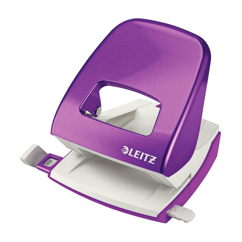 Перфоратор Leitz Nexxt WOW Colours 5008, за 30 листа, с ограничител