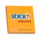 Самозалепващи листчета Stick`N, неон, 76 x 76 мм