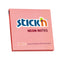 Самозалепващи листчета Stick`N, неон, 76 x 76 мм