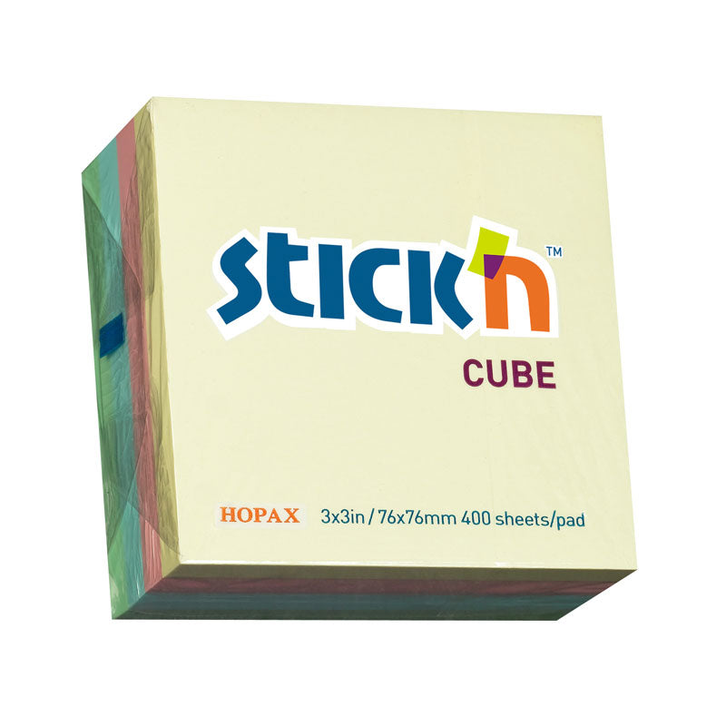 Самозалепващи листчета Stick`N, пастел, 76 x 76 мм, 4 цвята