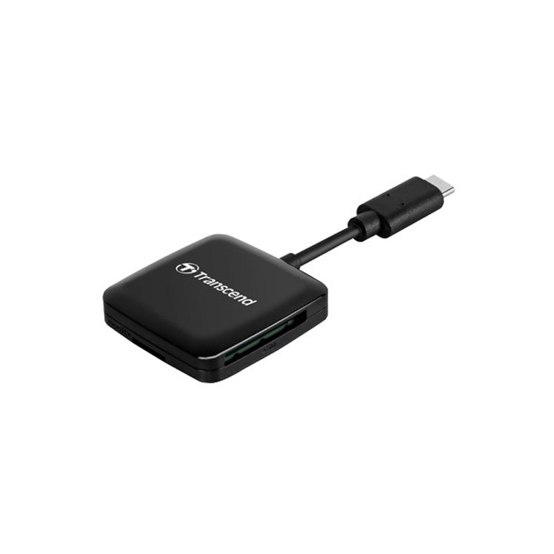 Четец за карти, Transcend SD/microSD Card Reader, USB 3.2 Gen 1, Black, Type C
