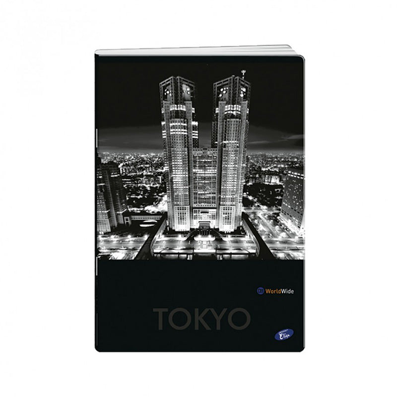 Тетрадка A5 UV Cities by night, 60+2 л. ред, 70 гр. / м2
