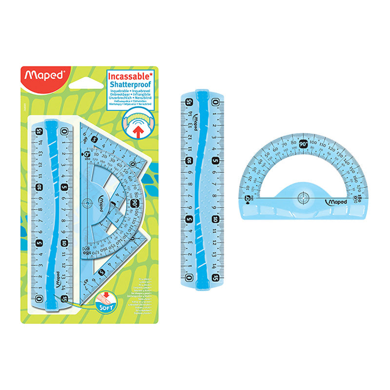 Комплект за чертане Maped 4 части Flex, гъвкав 15 см.