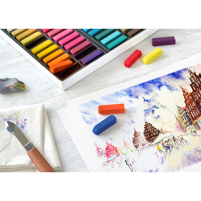 Пастели Faber-Castell Goldfaber, Soft, сухи, мини, 24 цвята