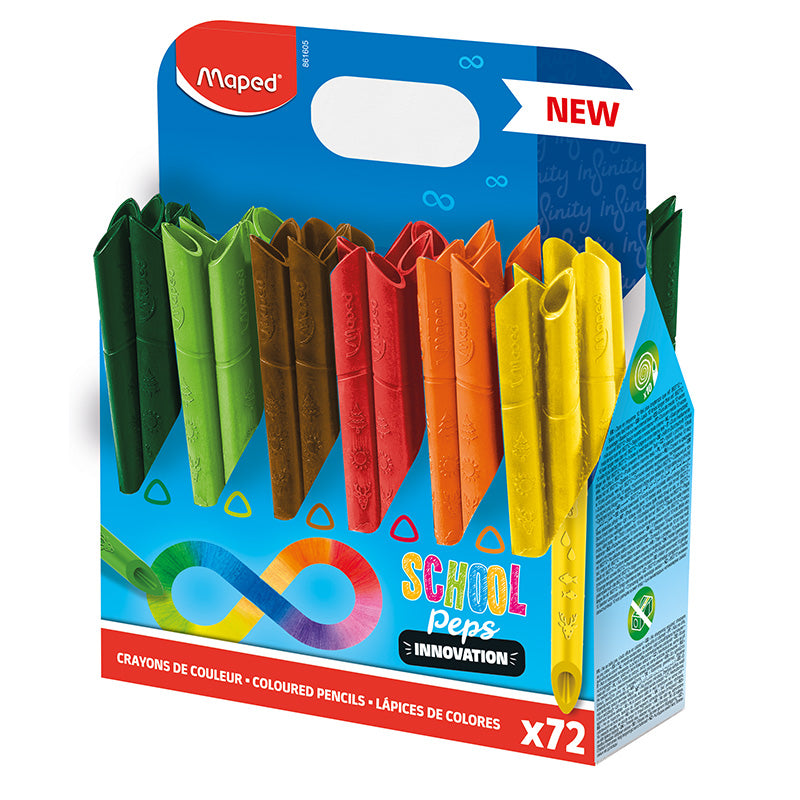 Цветни моливи Maped ColorPeps Infinity, 72 броя