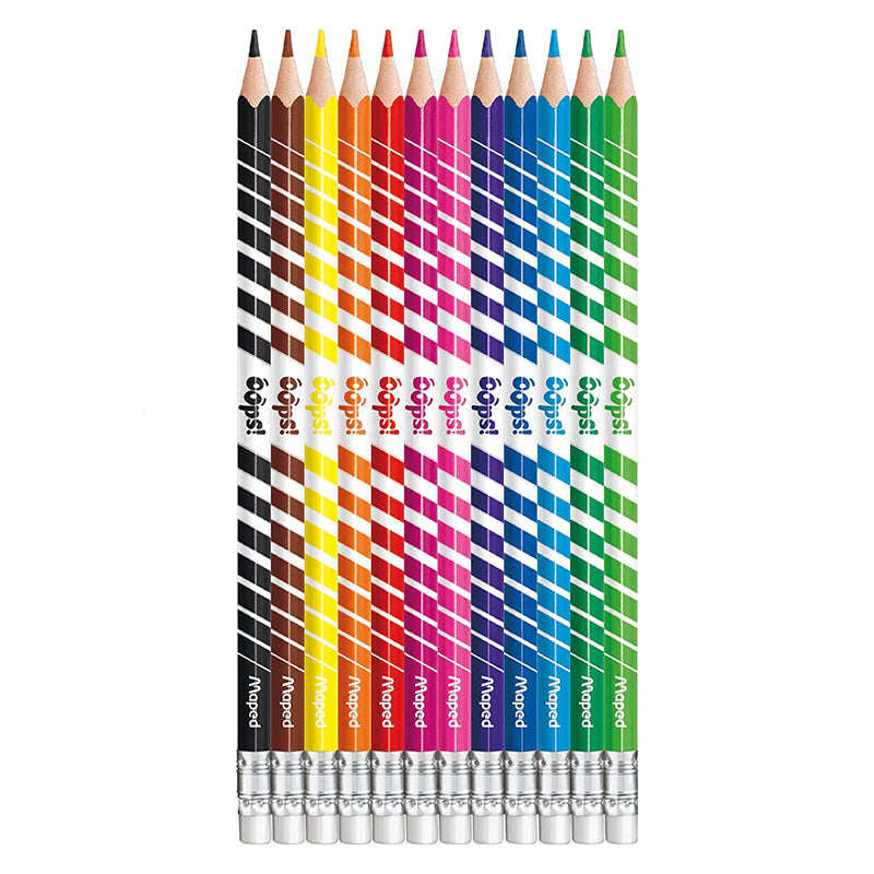 Цветни моливи Maped ColorPeps Oops, изтриваеми, 12 цвята