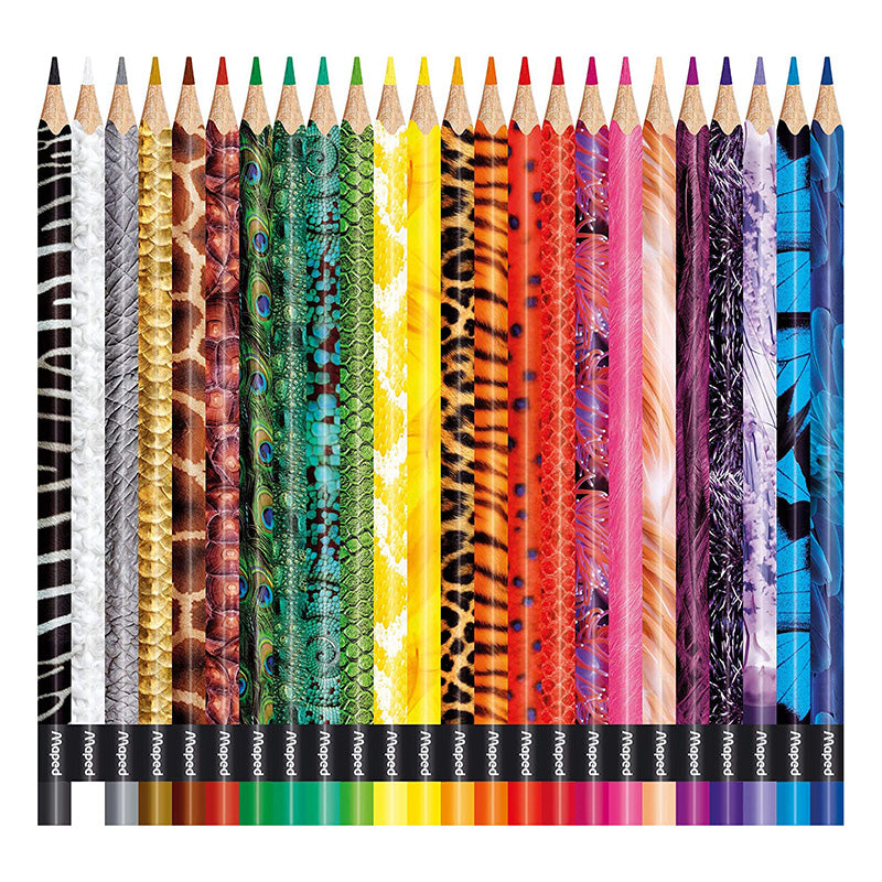 Цветни моливи Maped ColorPeps Animals, 24 цвята