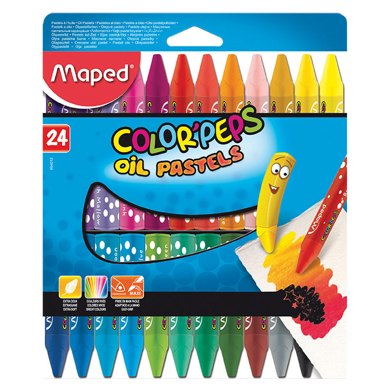 Маслени пастели Maped Color Peps, 24 цвята